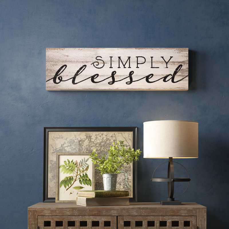 Birch Lane™ Loïc Boxed Pallet Simply Blessed Wall Décor